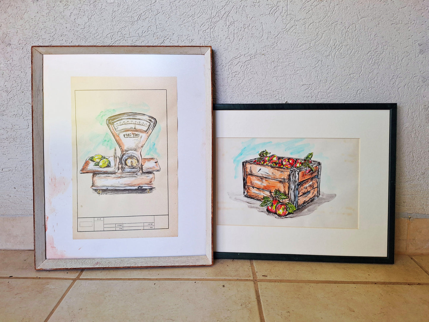 תמונה ממוסגרת מאזניים ישנים