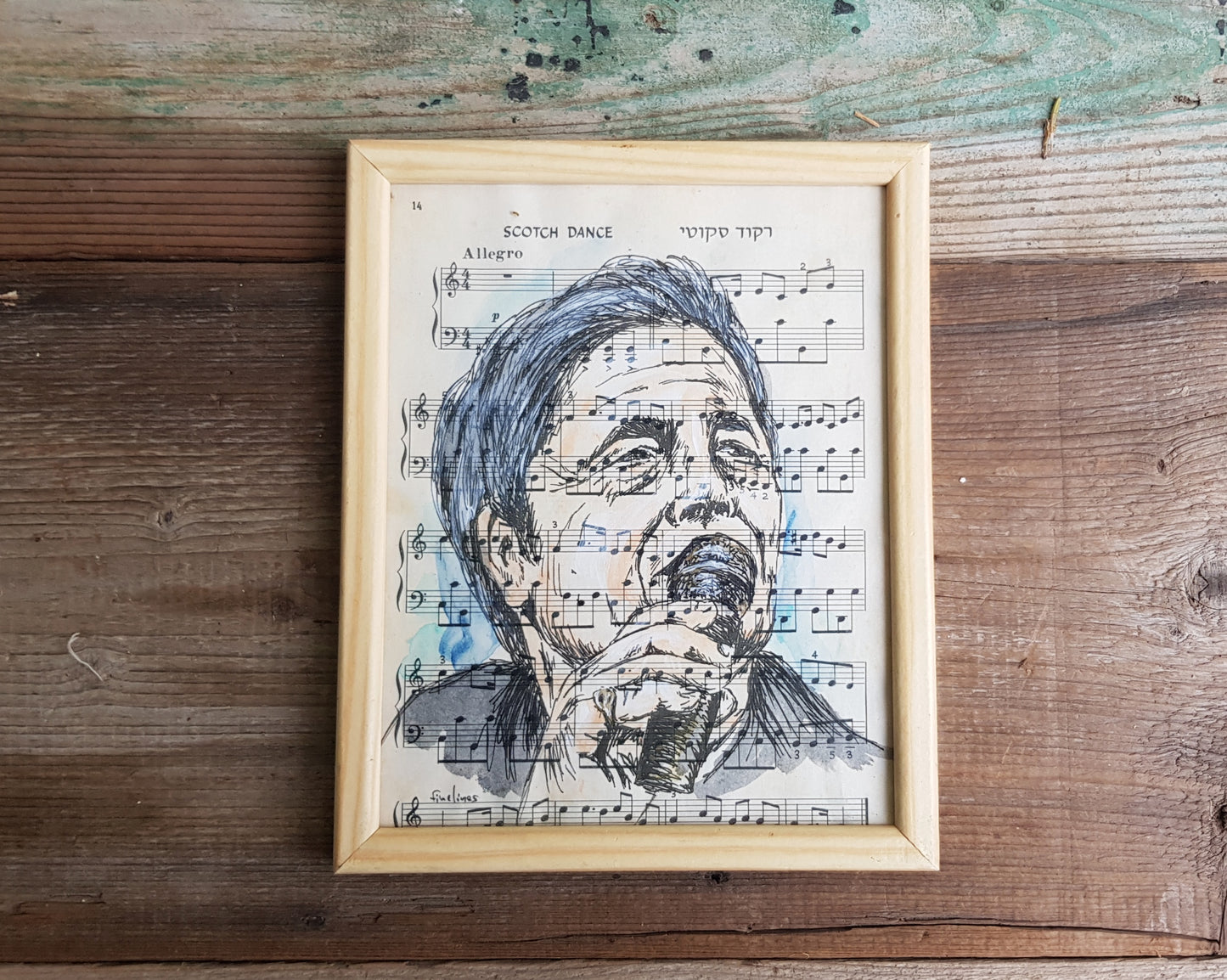 תמונה ממוסגרת פורטרט שלמה ארצי