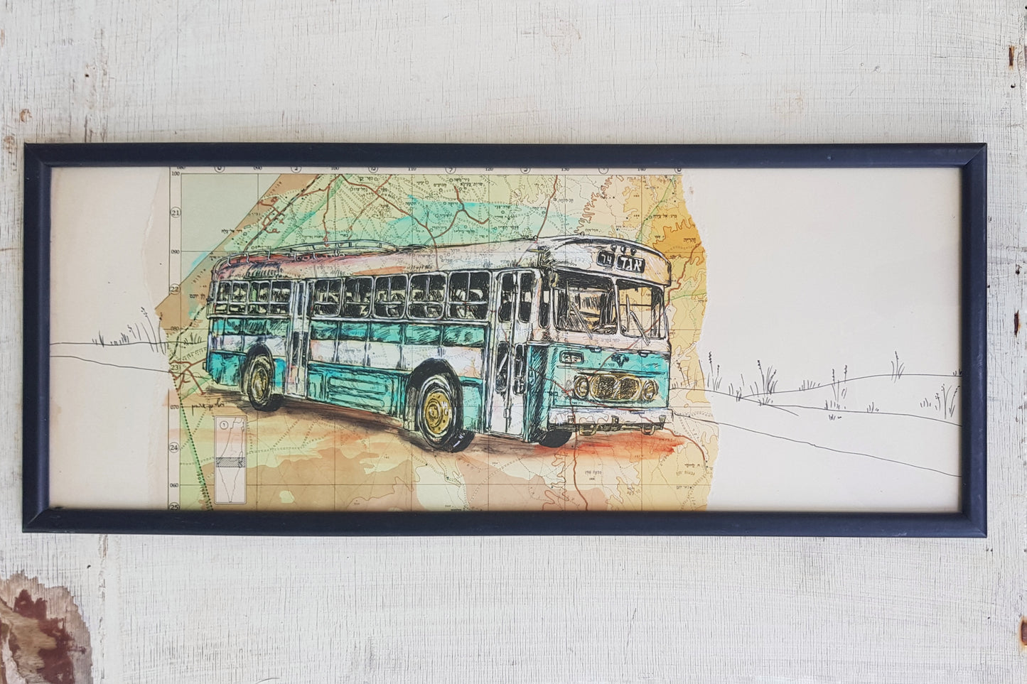 תמונה ממוסגרת אוטובוס אגד