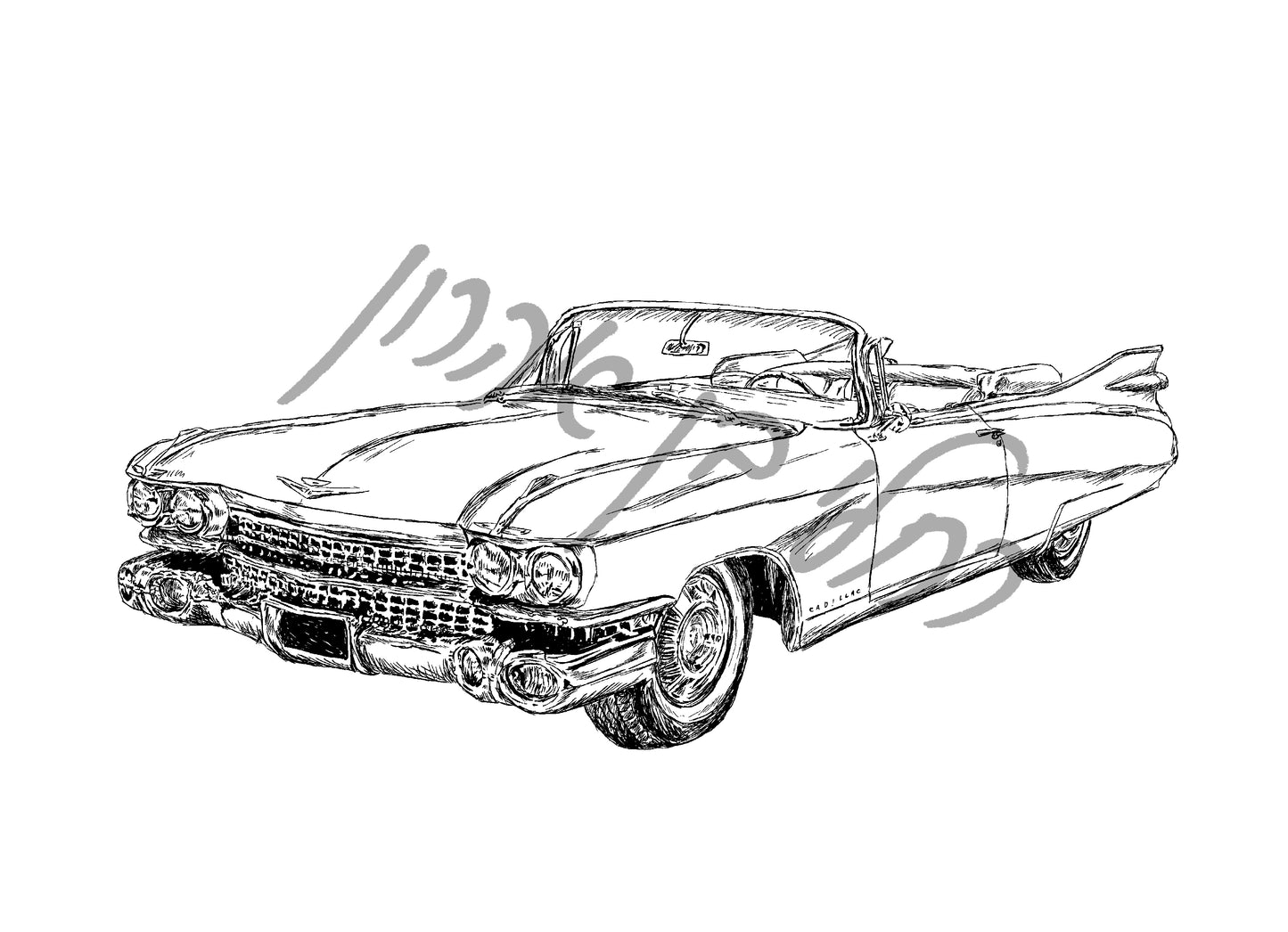 תמונה להדפסה ומיסגור קאדילק