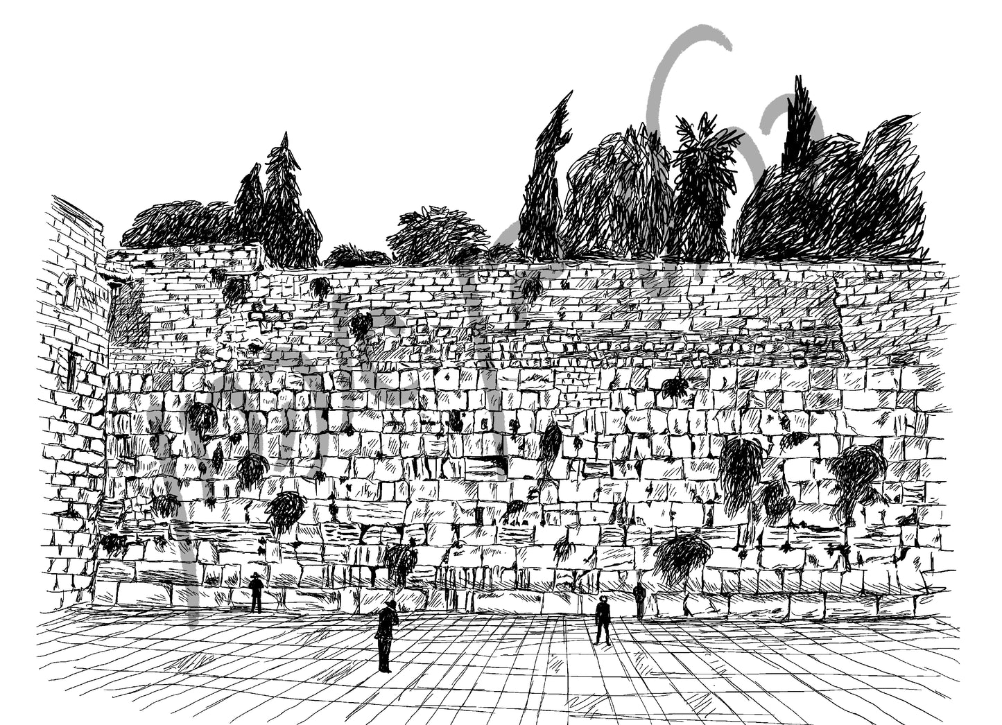 הכותל המערבי תמונה להדפסה ומיסגור