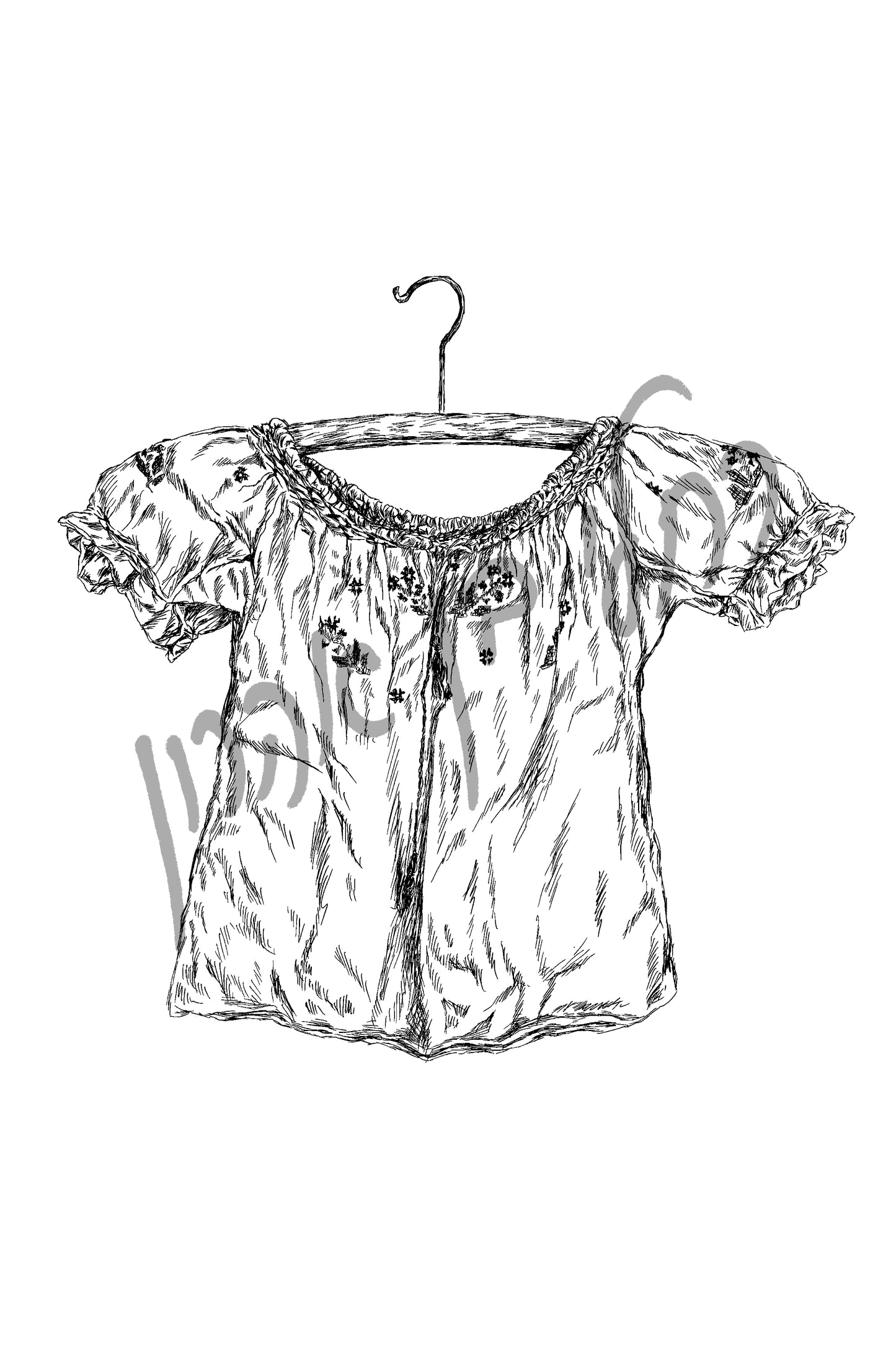 תמונה להדפסה חולצה רקומה