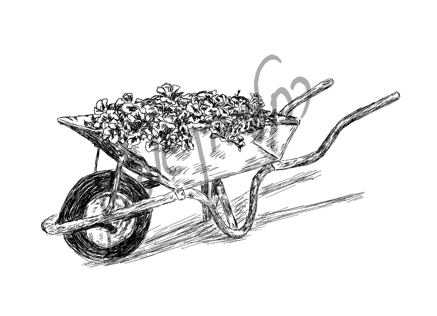 מריצה עתיקה ממתכת תמונה להדפסה ומיסגור