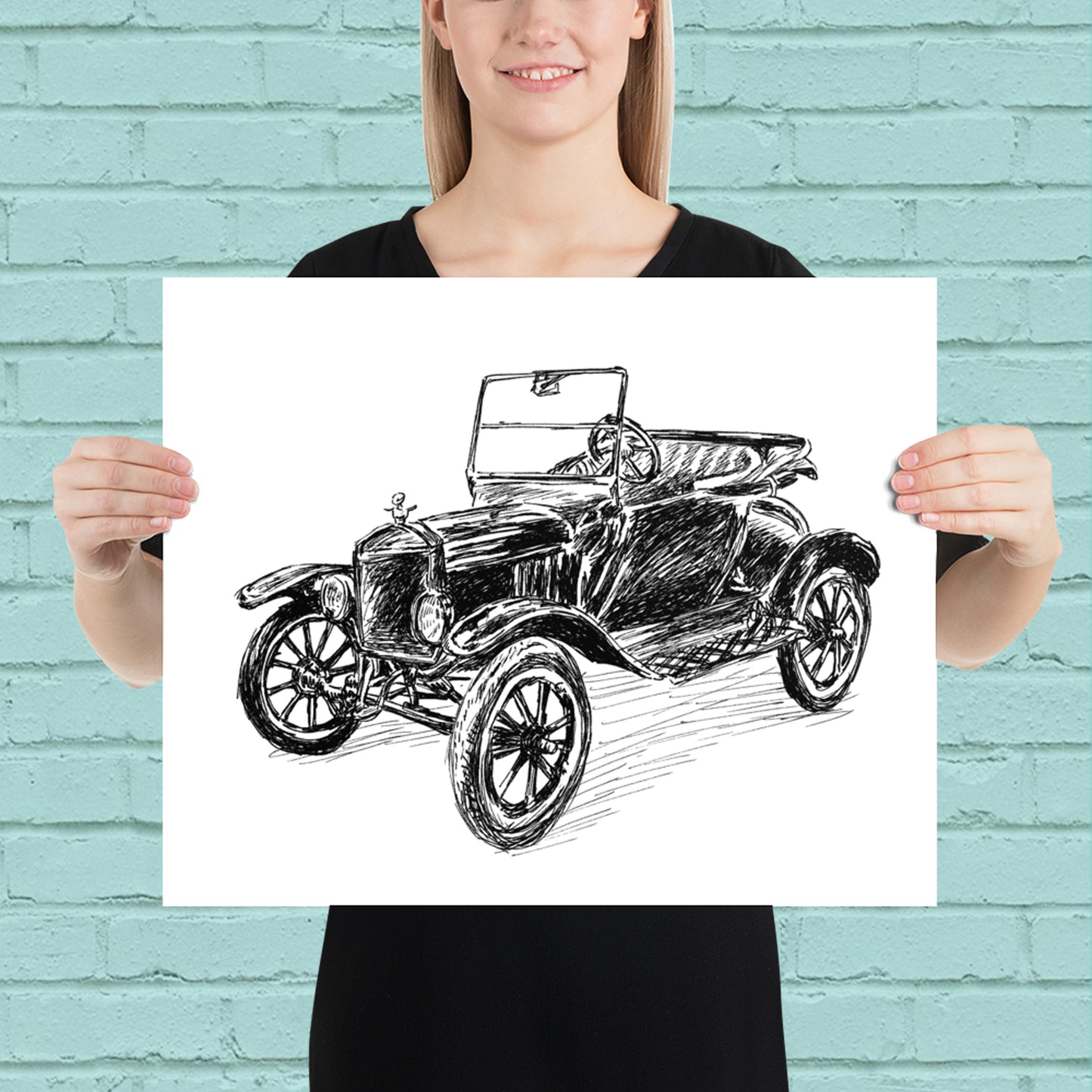 תמונה להדפסה מכונית עתיקה פורד מודל טי - rachelsfinelines