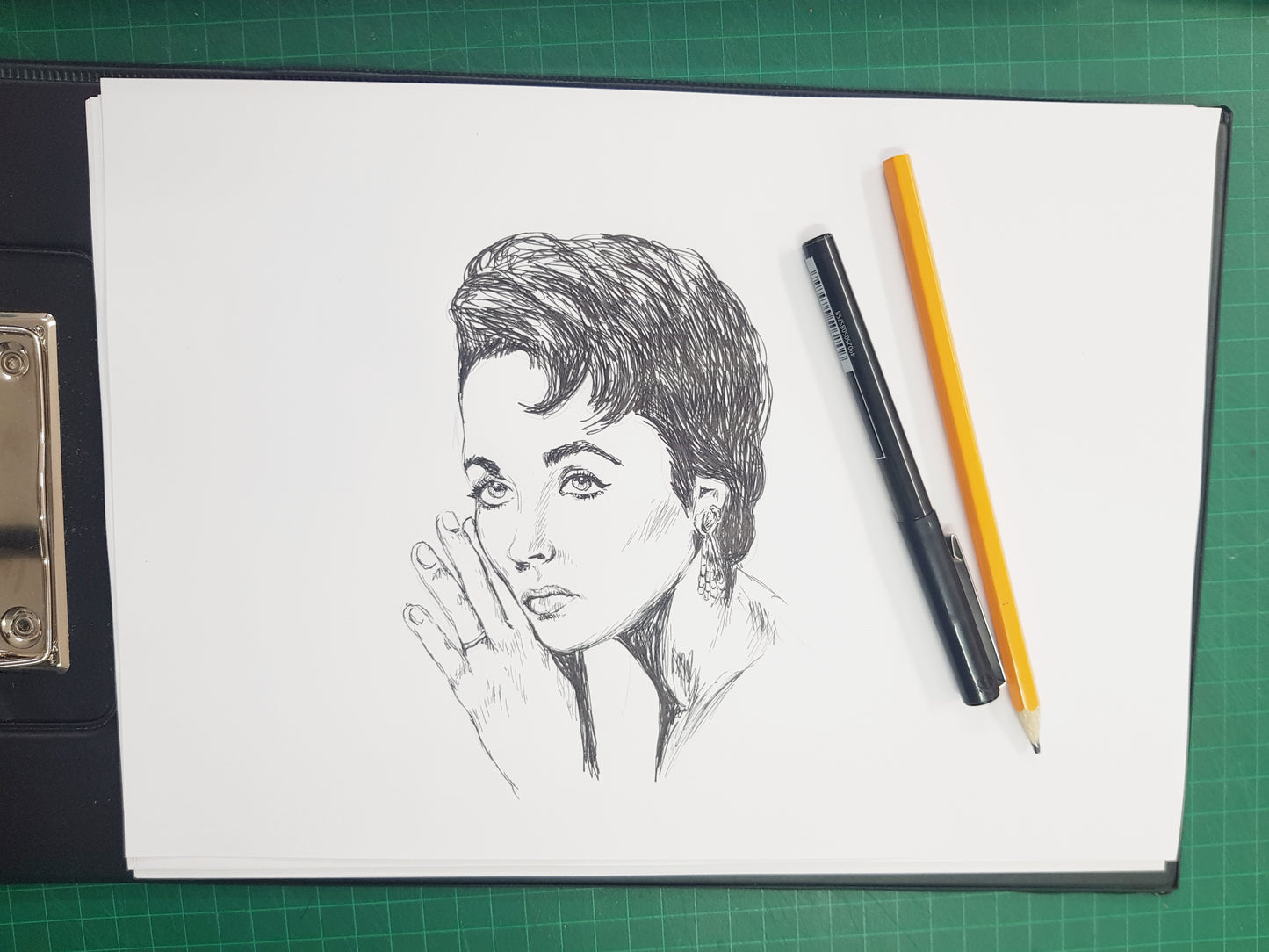 תמונה להדפסה ומיסגור ליז טיילור - rachelsfinelines