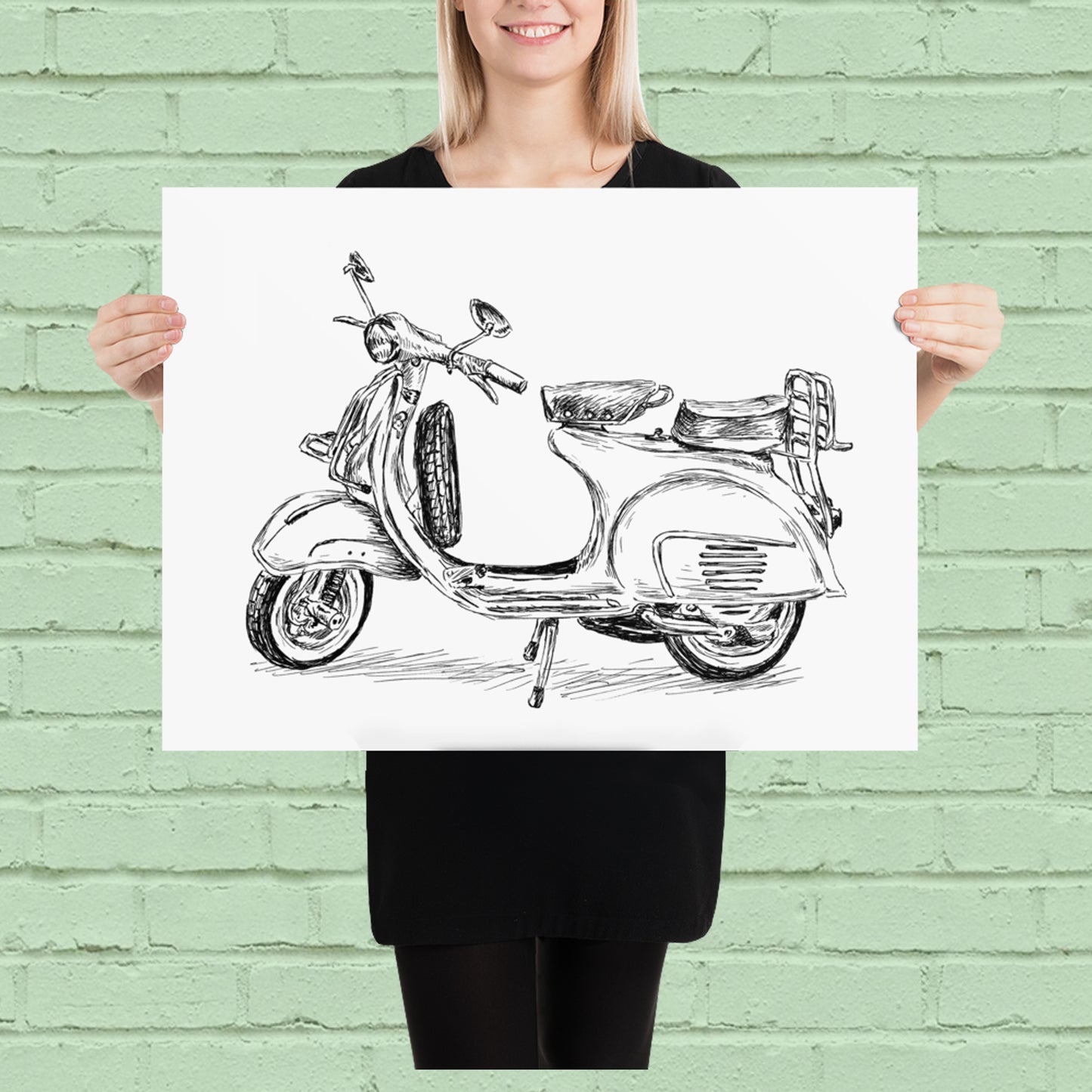 תמונה להדפסה וספה וינטג' - rachelsfinelines