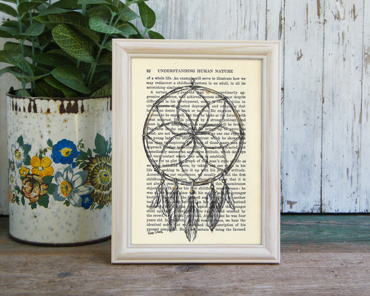 הדפס לוכד חלומות על נייר מספר ישן - rachelsfinelines