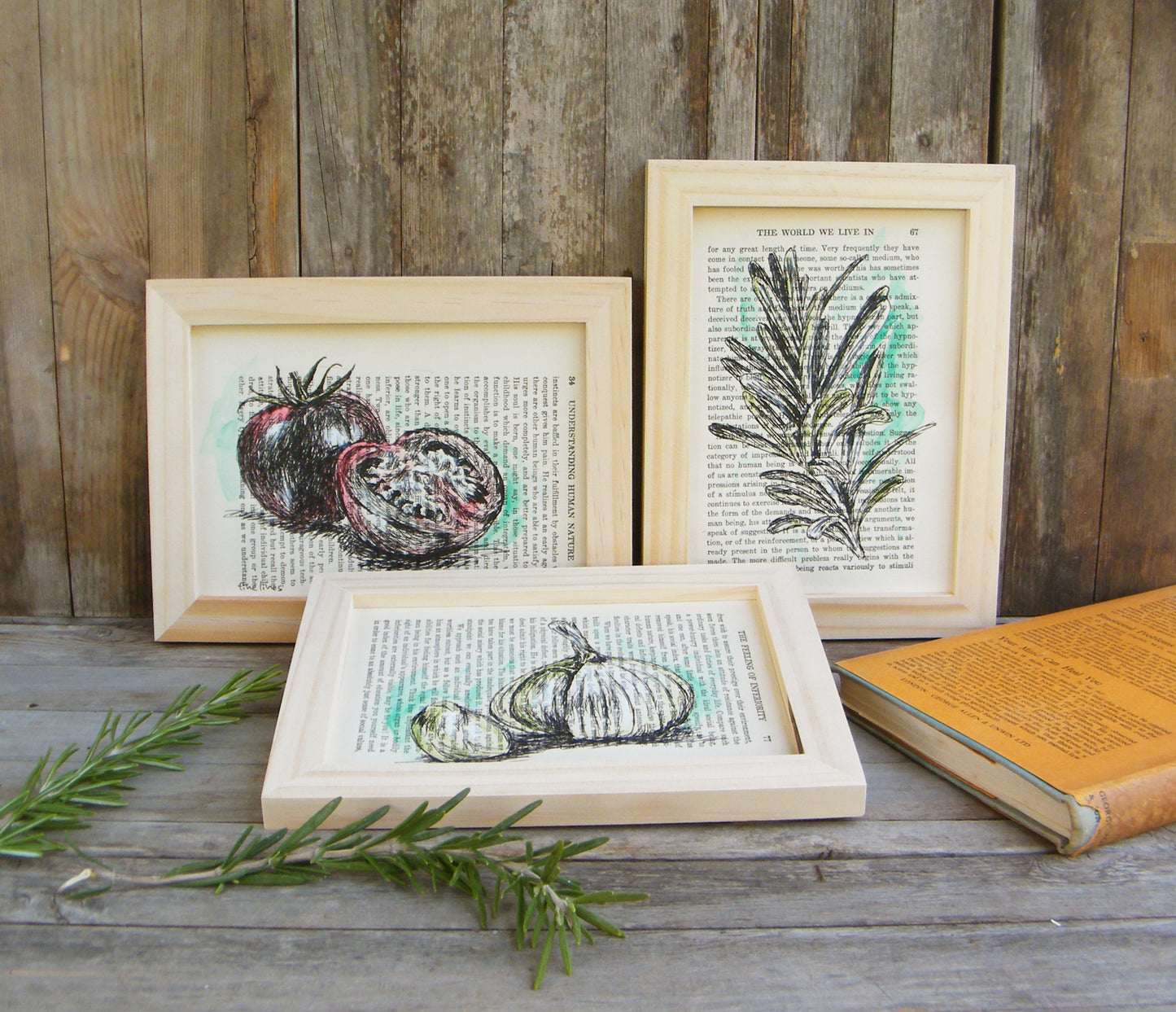 סט הדפסי אוכל למטבח - rachelsfinelines