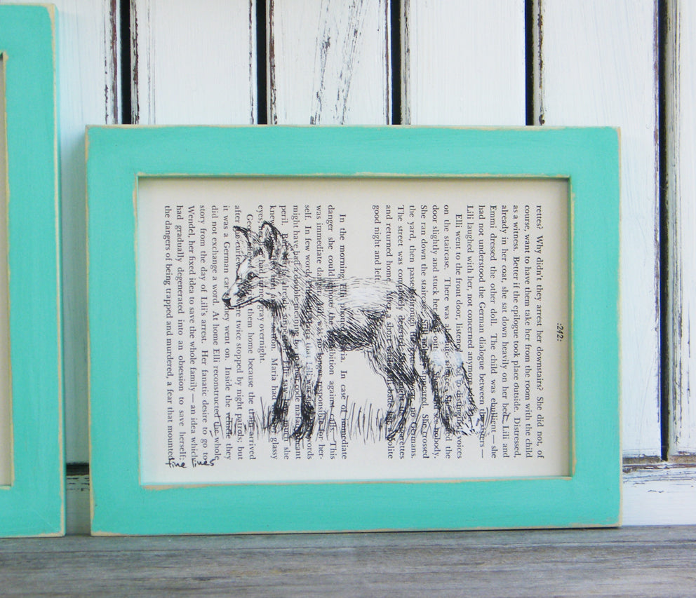 הדפס שועל על נייר מספר ישן - rachelsfinelines