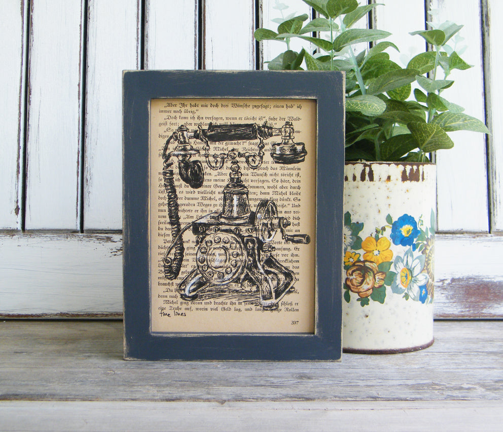 הדפס טלפון עתיק על נייר מספר ישן - rachelsfinelines