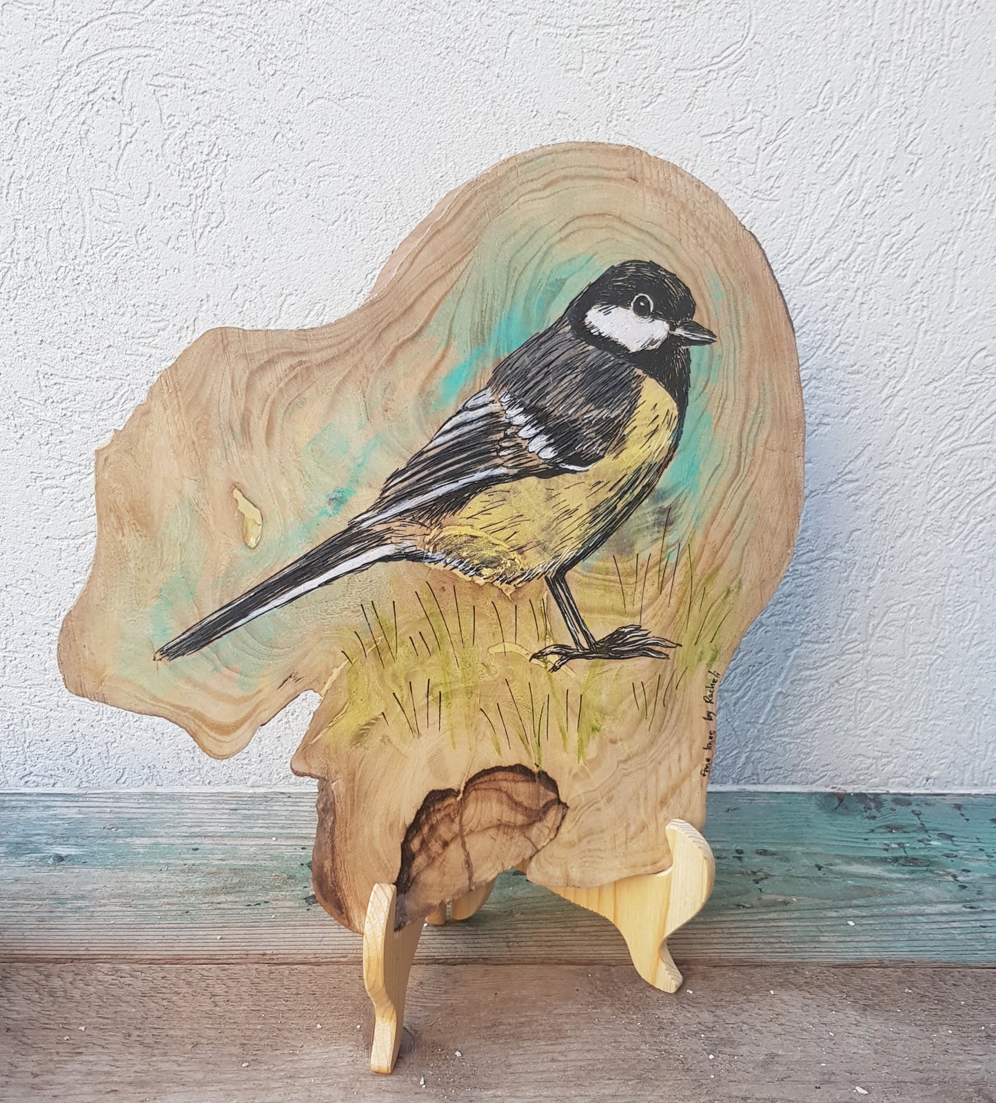 תמונה להדפסה ומיסגור איור ציפור ירגזי - rachelsfinelines