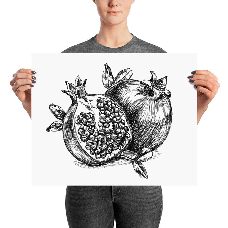 תמונה להדפסה ומסגור רימונים - rachelsfinelines