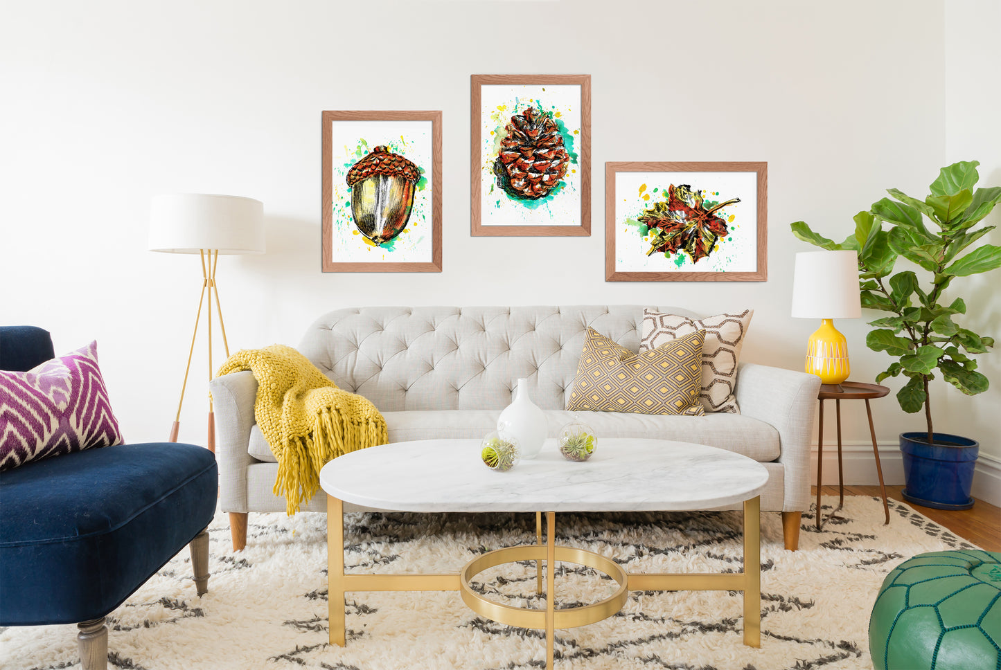 תמונה בוטנית להדפסה עלה שלכת צבעוני