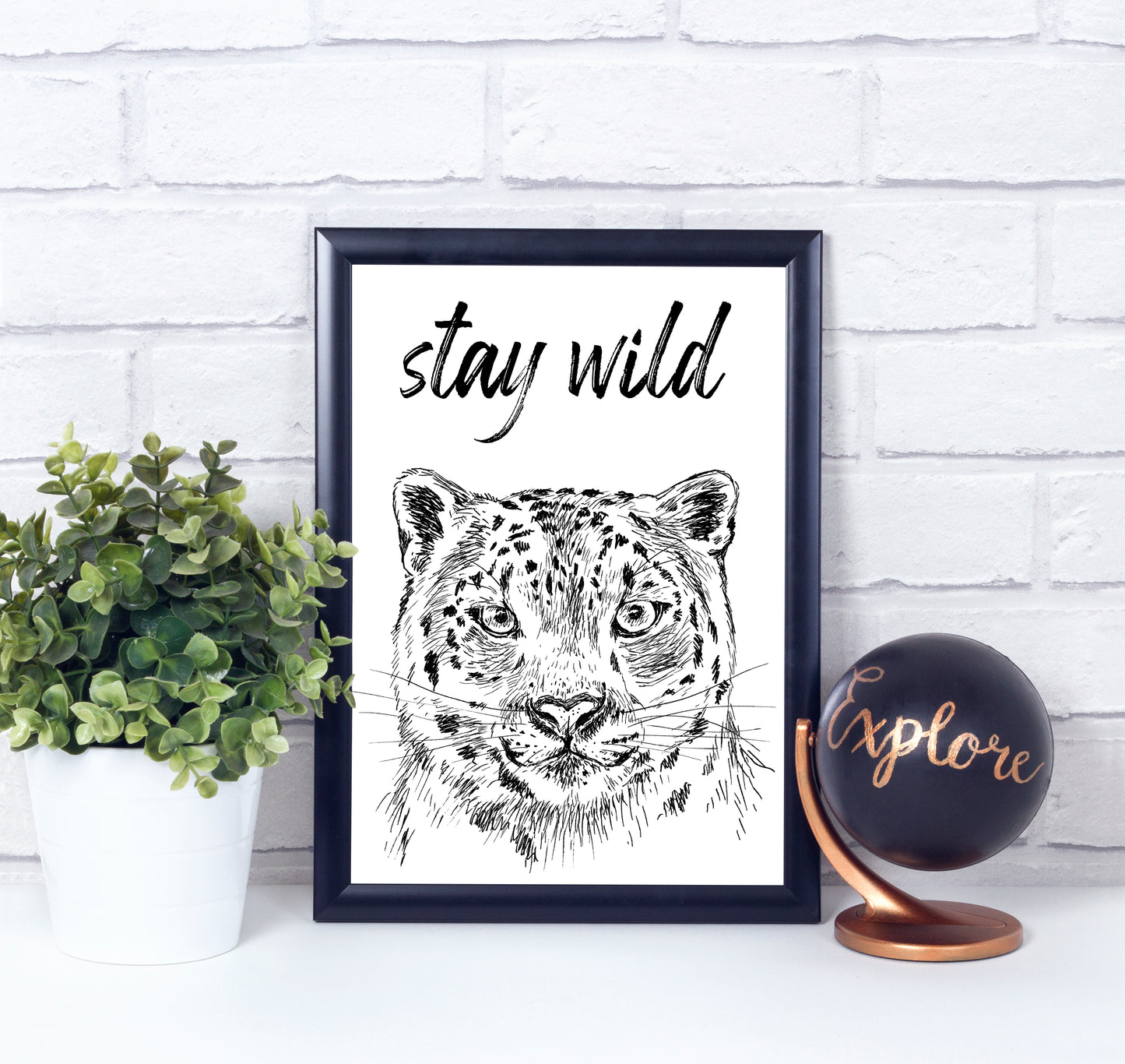 תמונת השראה להדפסה נמר Stay wild - rachelsfinelines