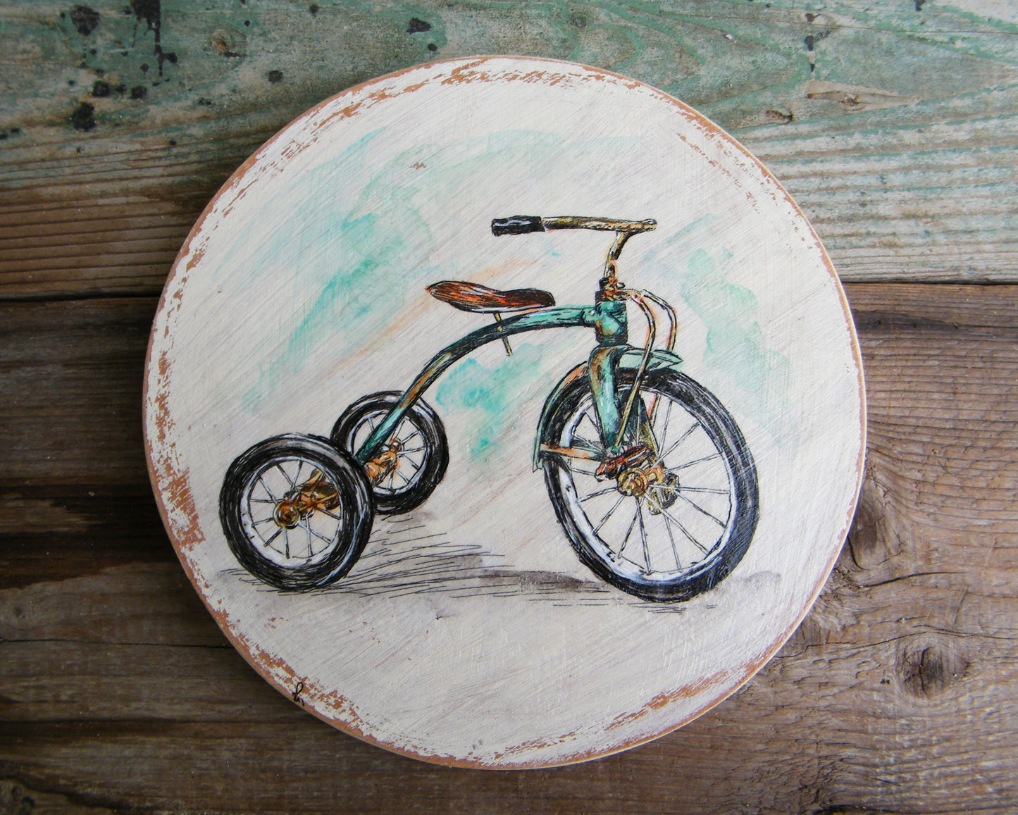 סט תמונות עגולות צעצועי וינטג'