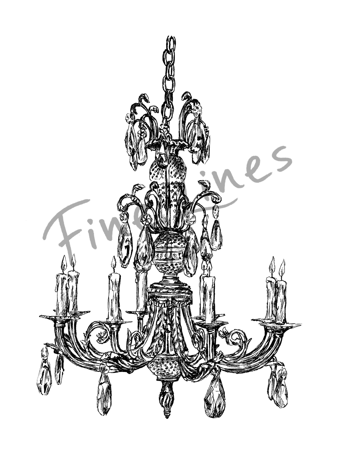 תמונה להדפסה שנדליר עתיק