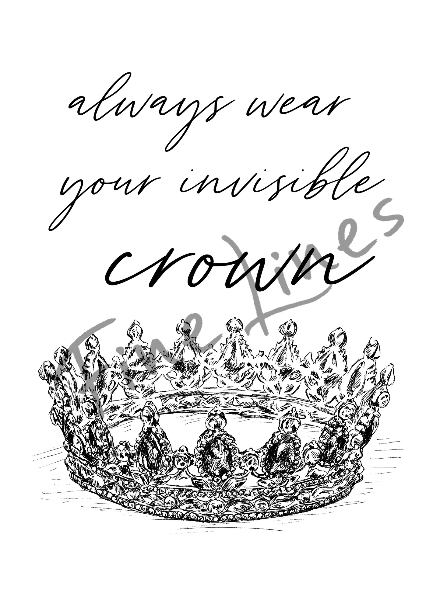 תמונת השראה להדפסה איור כתר - rachelsfinelines