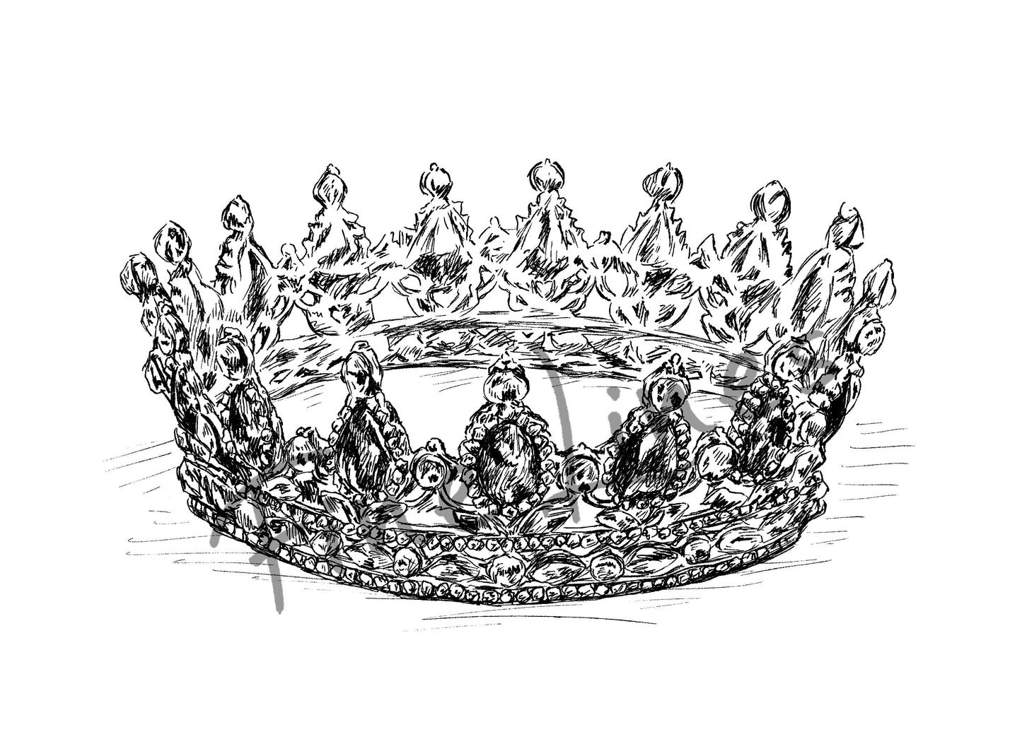 תמונה להדפסה איור כתר - rachelsfinelines