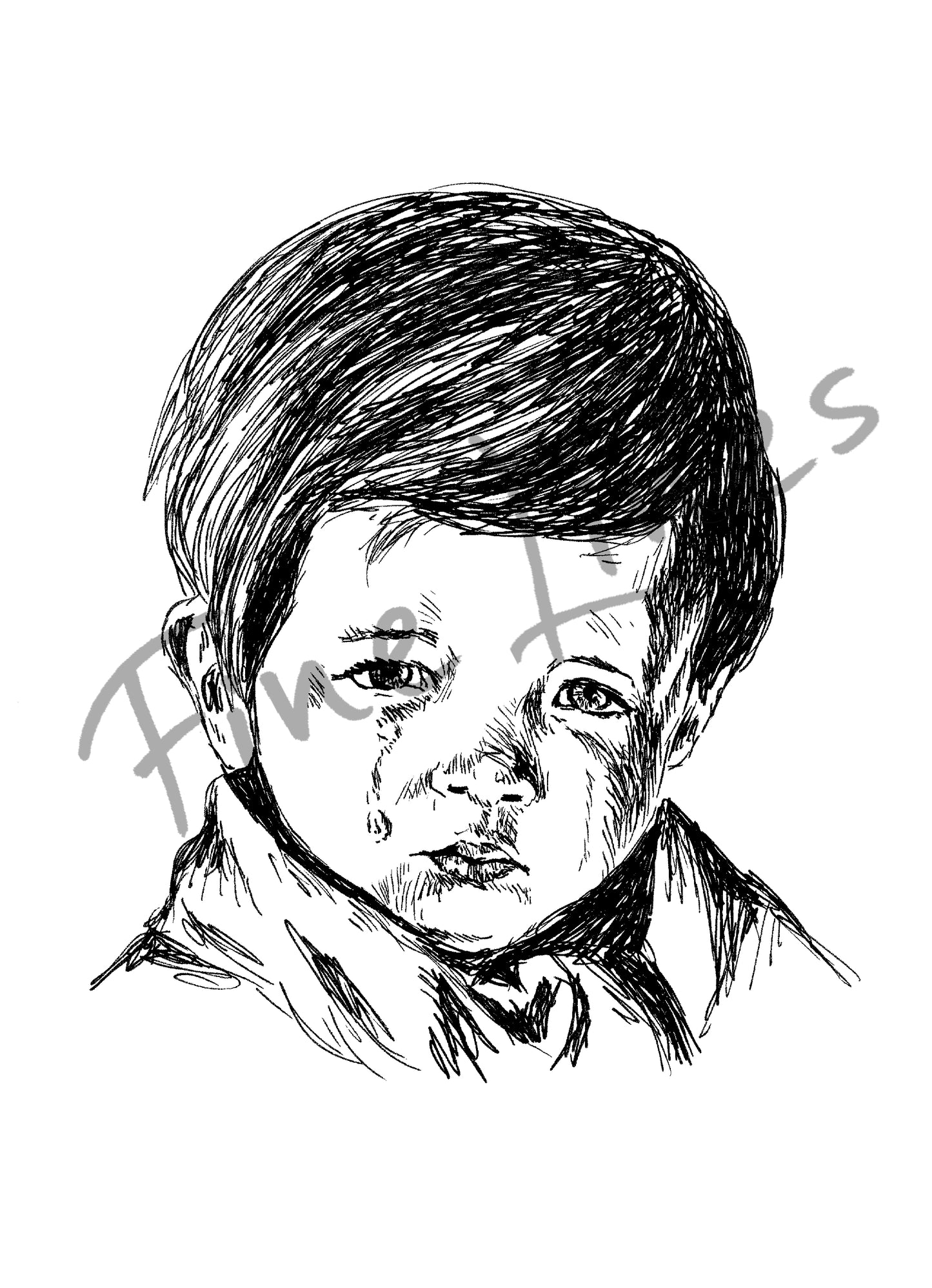 תמונה להדפסה ומיסגור הילד הבוכה