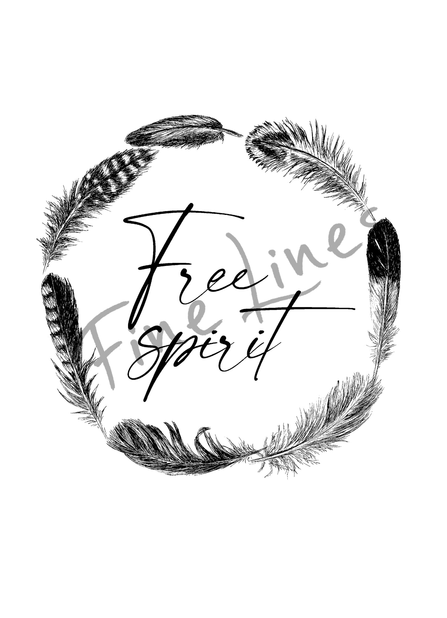 תמונת השראה להדפסה ומיסגור Free spirit