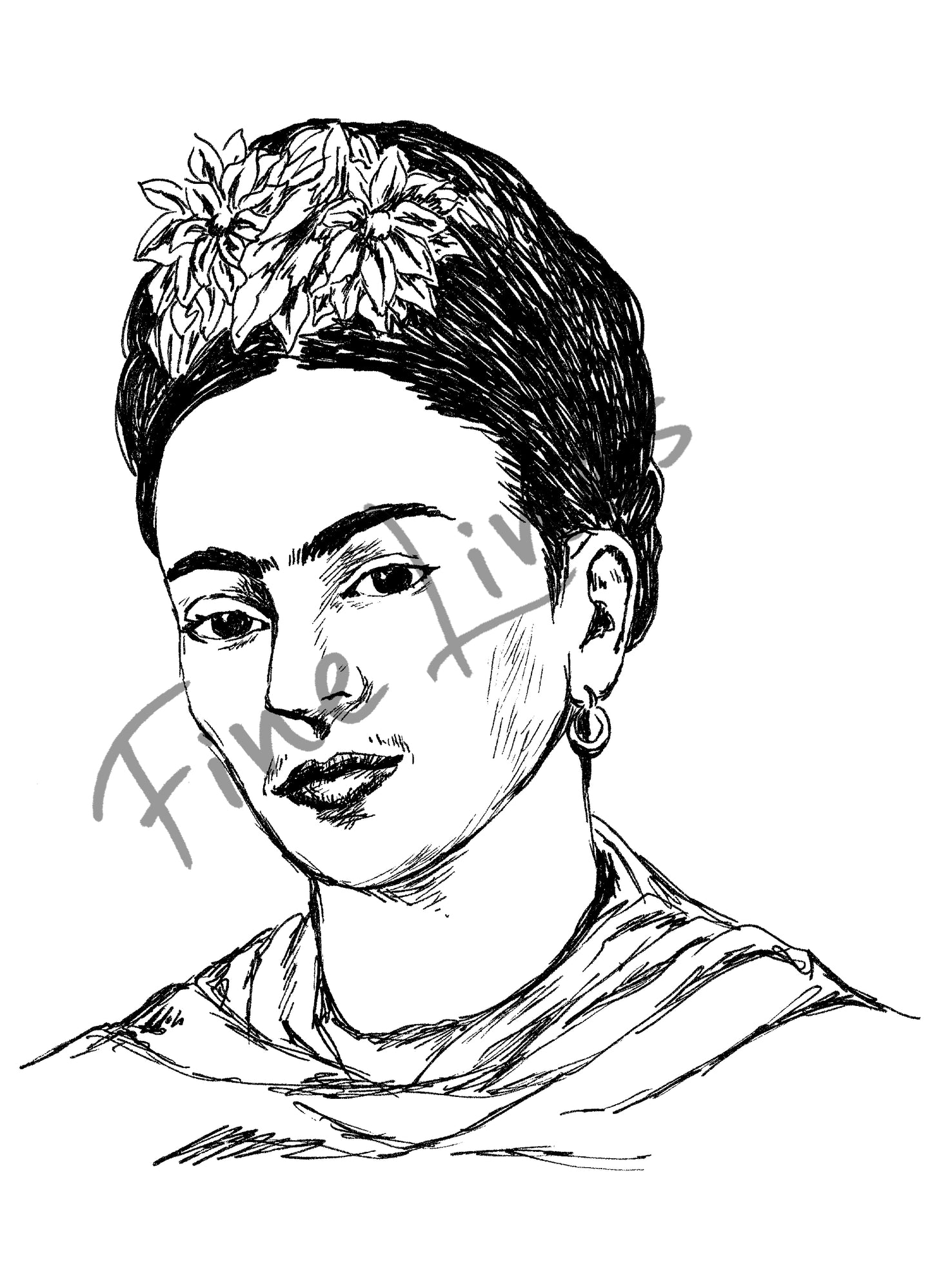 תמונה להדפסה ומיסגור פרידה קאלו - rachelsfinelines