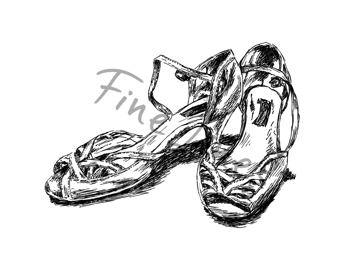 תמונה להדפסה ומיסגור נעלי עקב