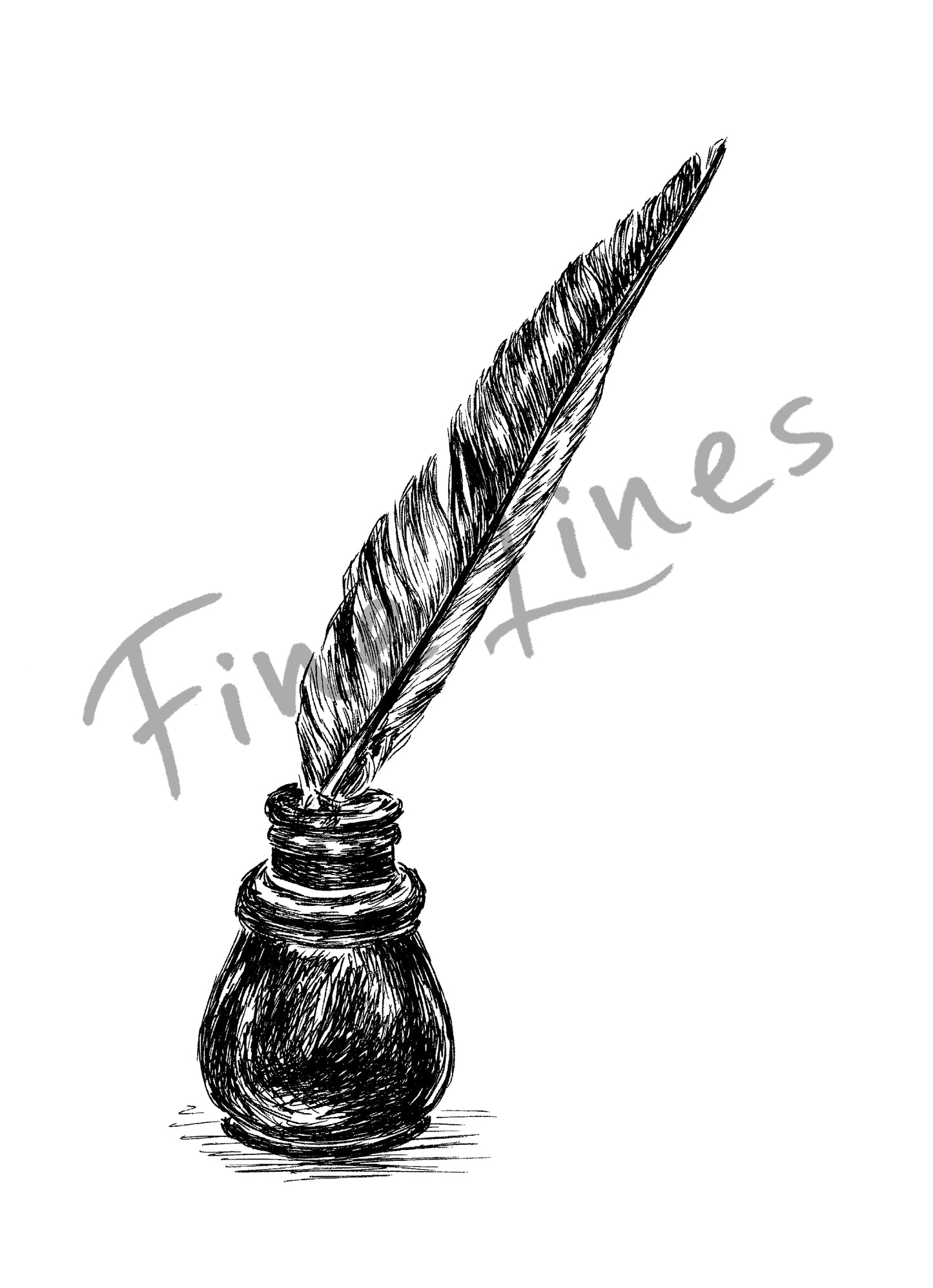 הדפס למיסגור קסת דיו ישנה