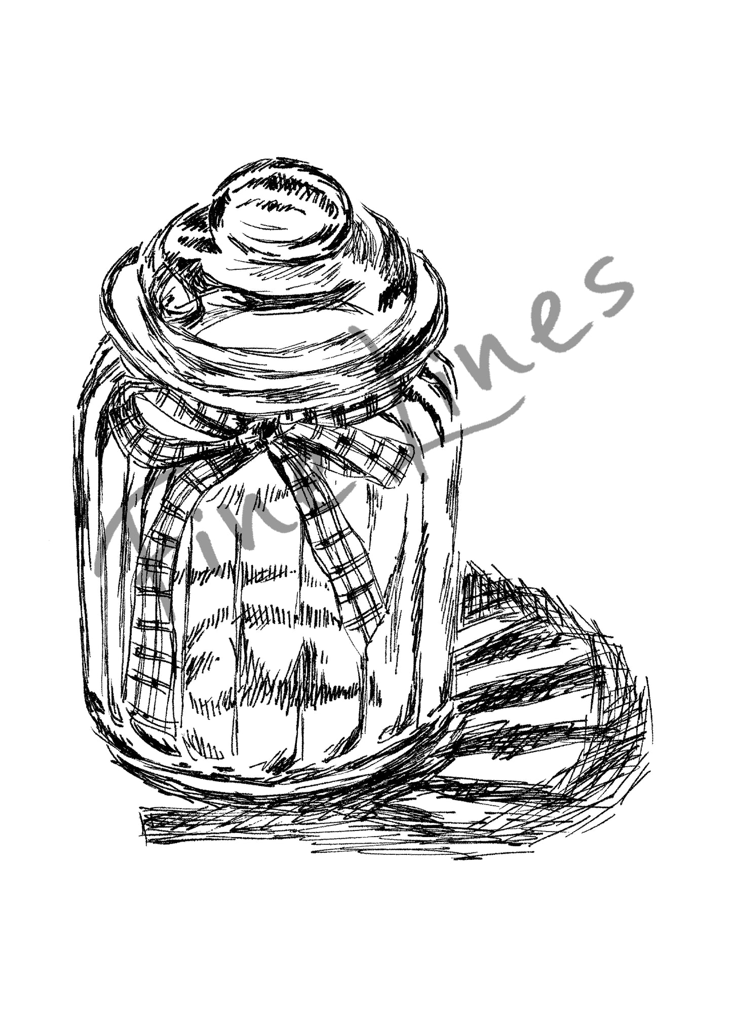 תמונה להדפסה ומיסגור צנצנת מייסון - rachelsfinelines