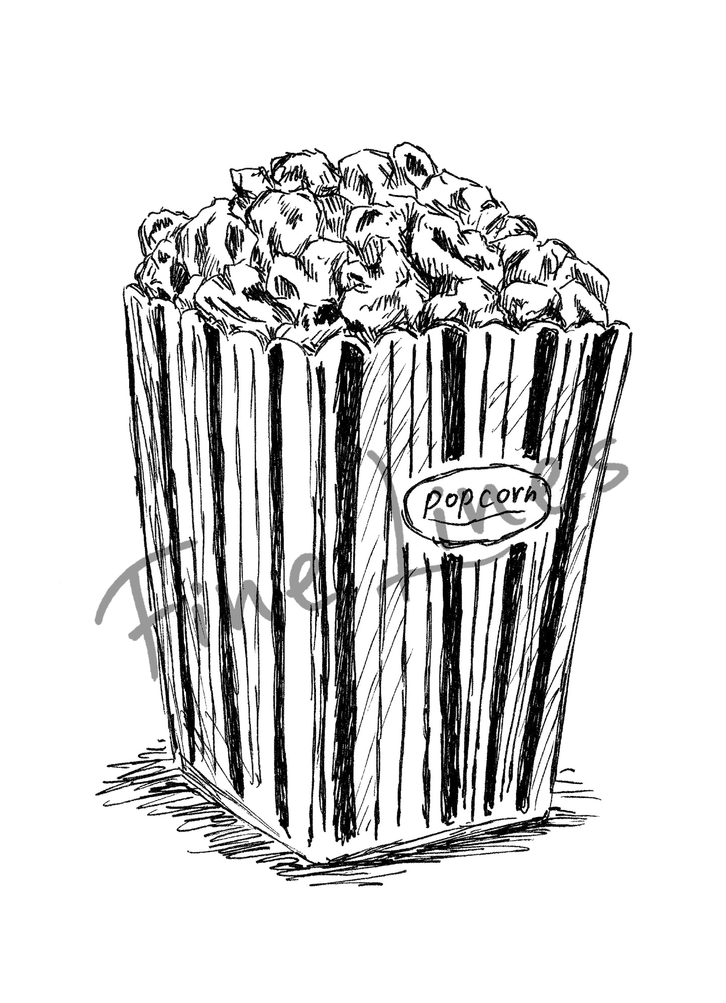 תמונה להדפסה ומיסגור פופקורן - rachelsfinelines