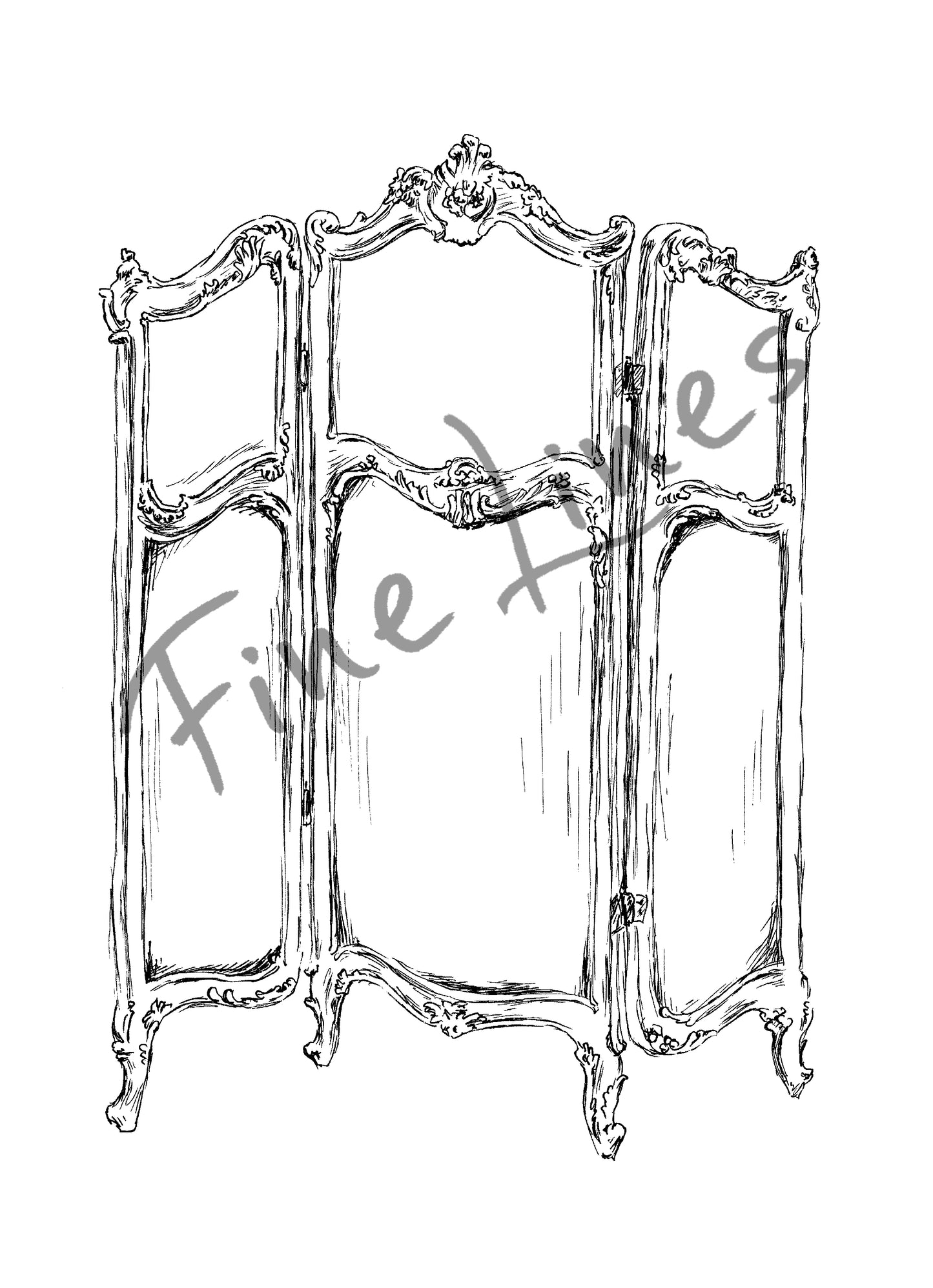 תמונה להדפסה ומיסגור פרגוד עתיק - rachelsfinelines