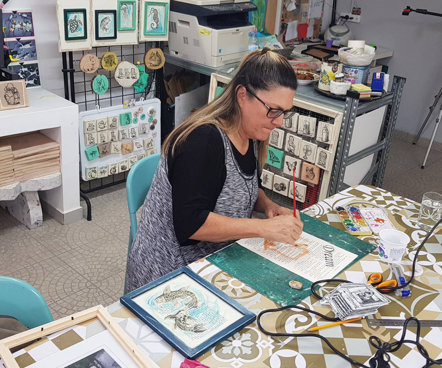 סדנת יצירה עם ספרים ישנים - סיפור של יצירה - rachelsfinelines