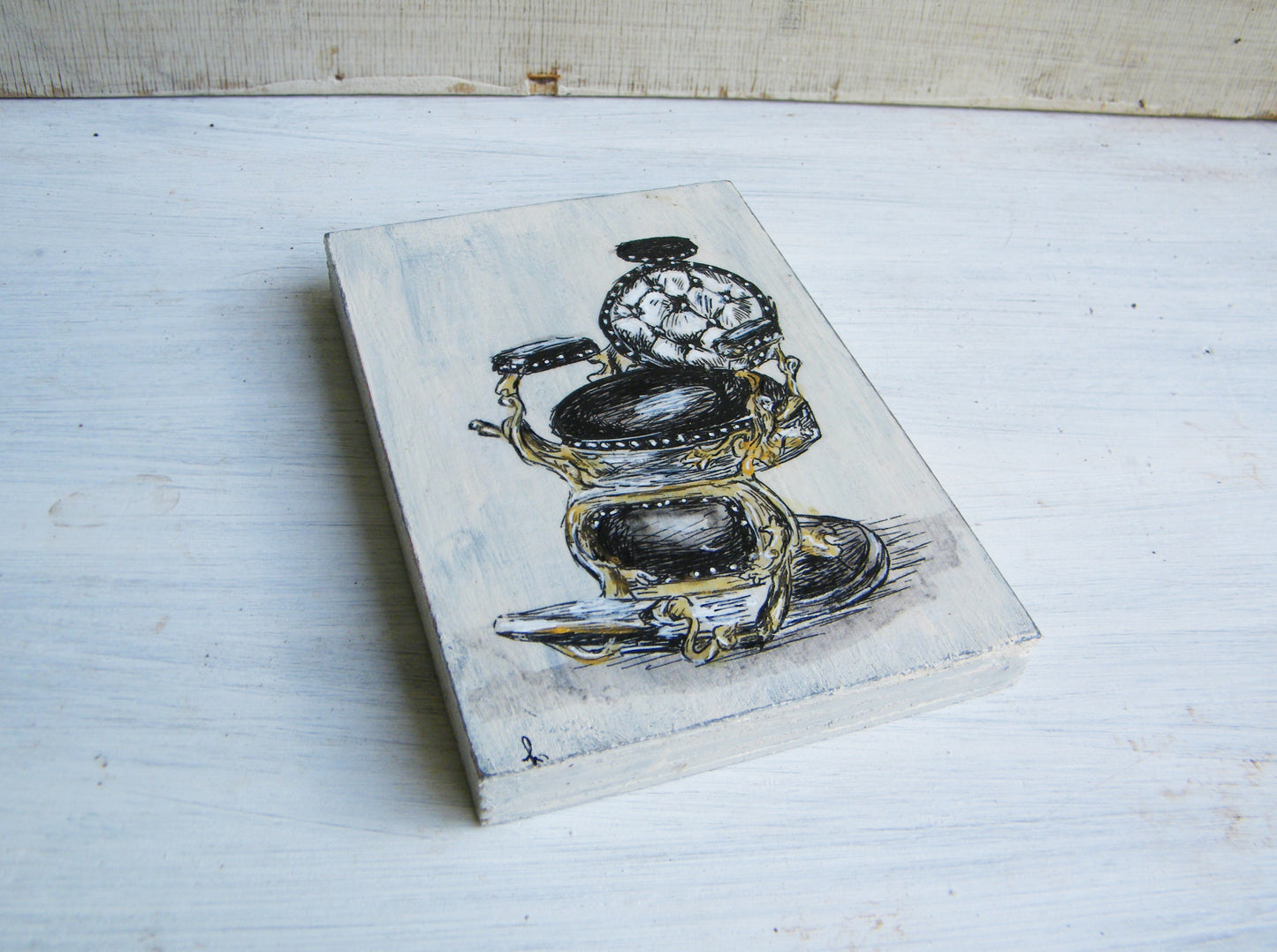 תמונה מיניאטורית הדפס כסא ספרים עתיק