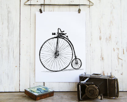 תמונה להדפסה אופניים עתיקים - rachelsfinelines