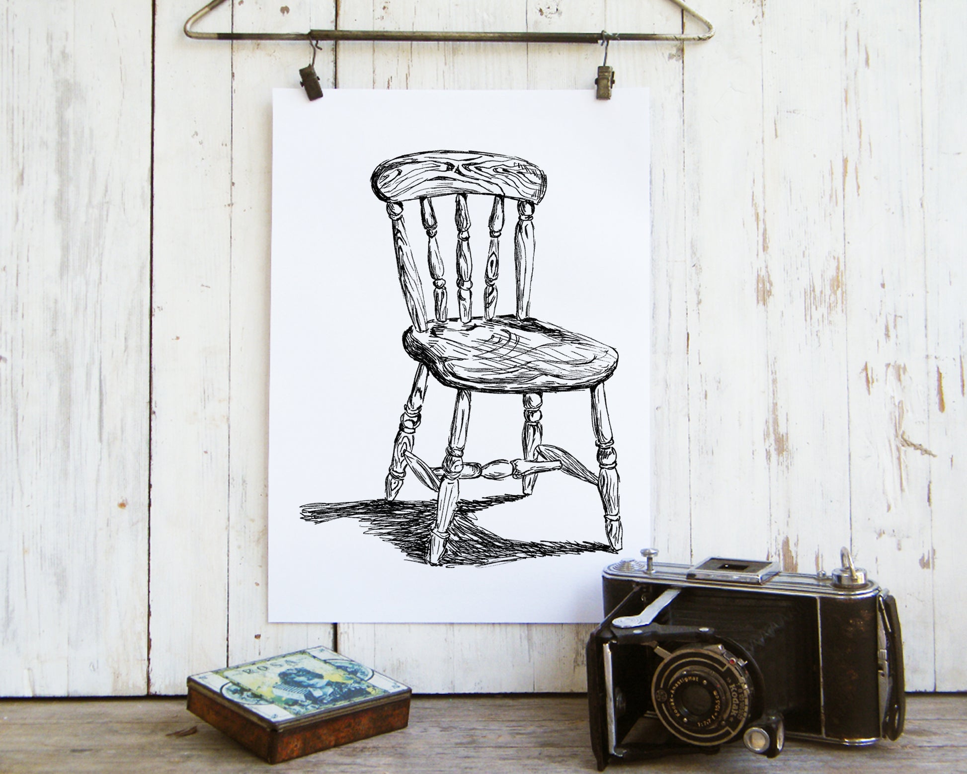 תמונה להדפסה כסא מטבח עתיק - rachelsfinelines