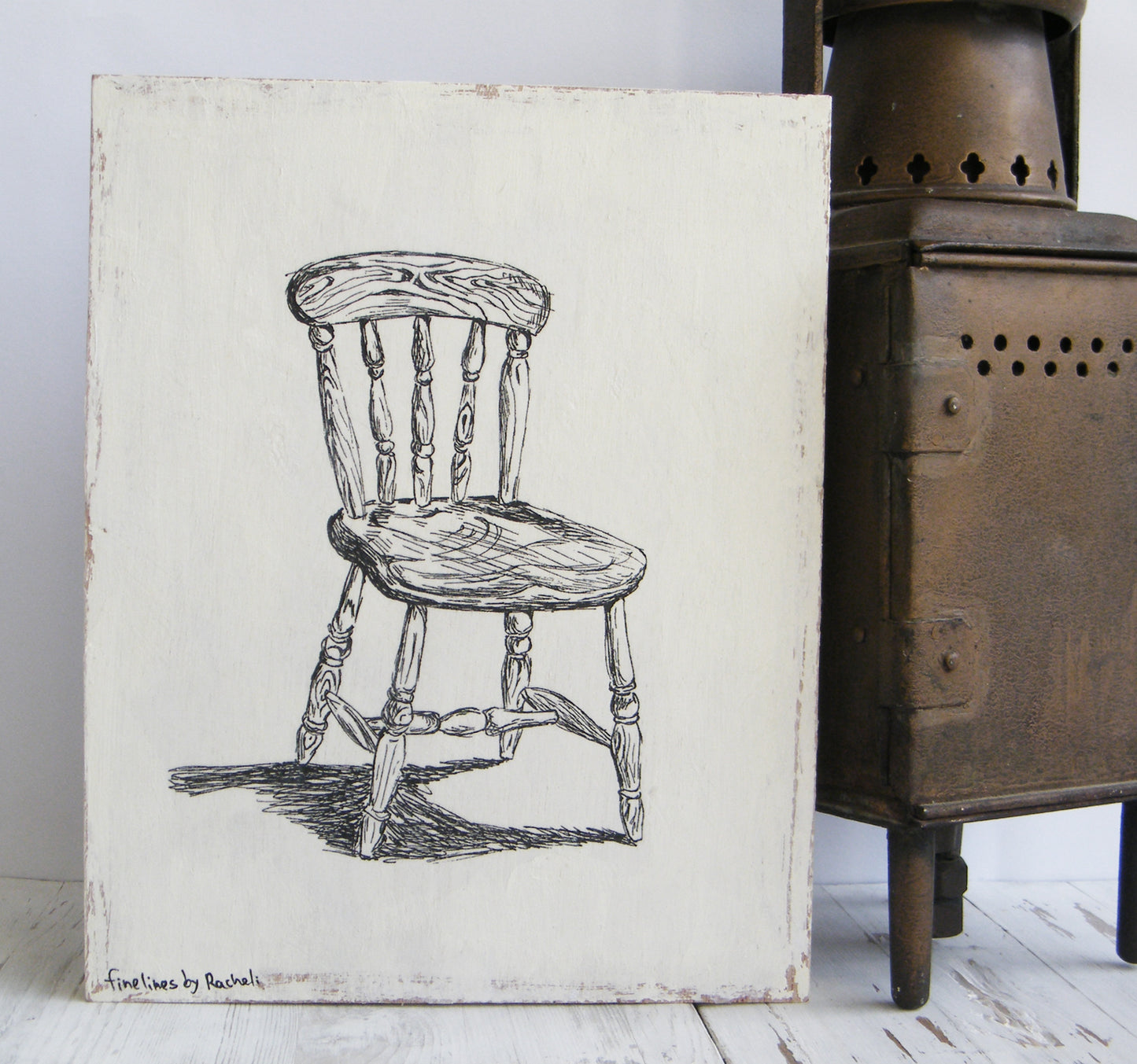 תמונה מעץ הדפס כסא מטבח - rachelsfinelines