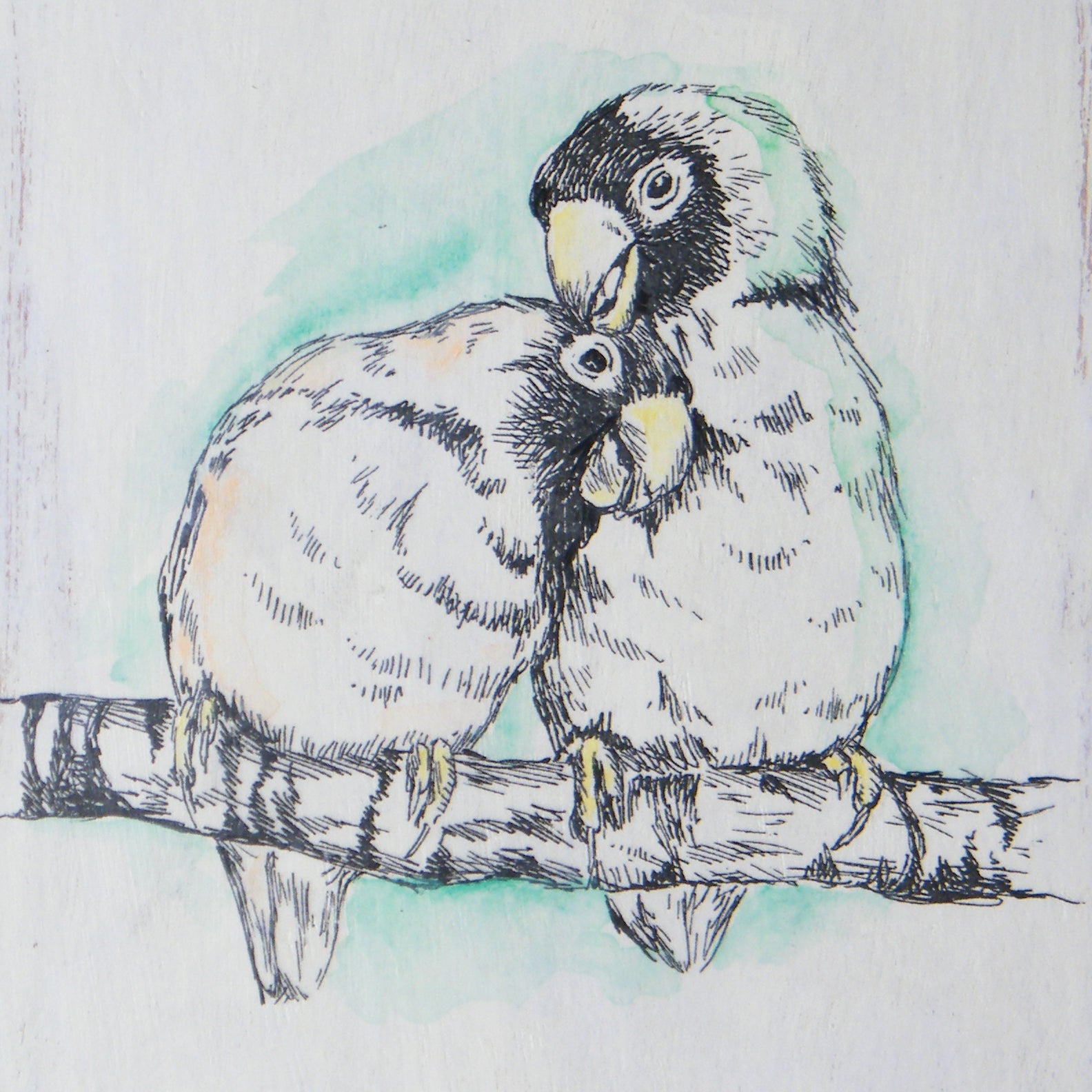 תמונה מעץ זוג ציפורי אהבה - rachelsfinelines